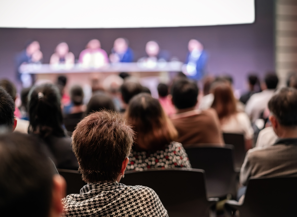 People at a corporate conference