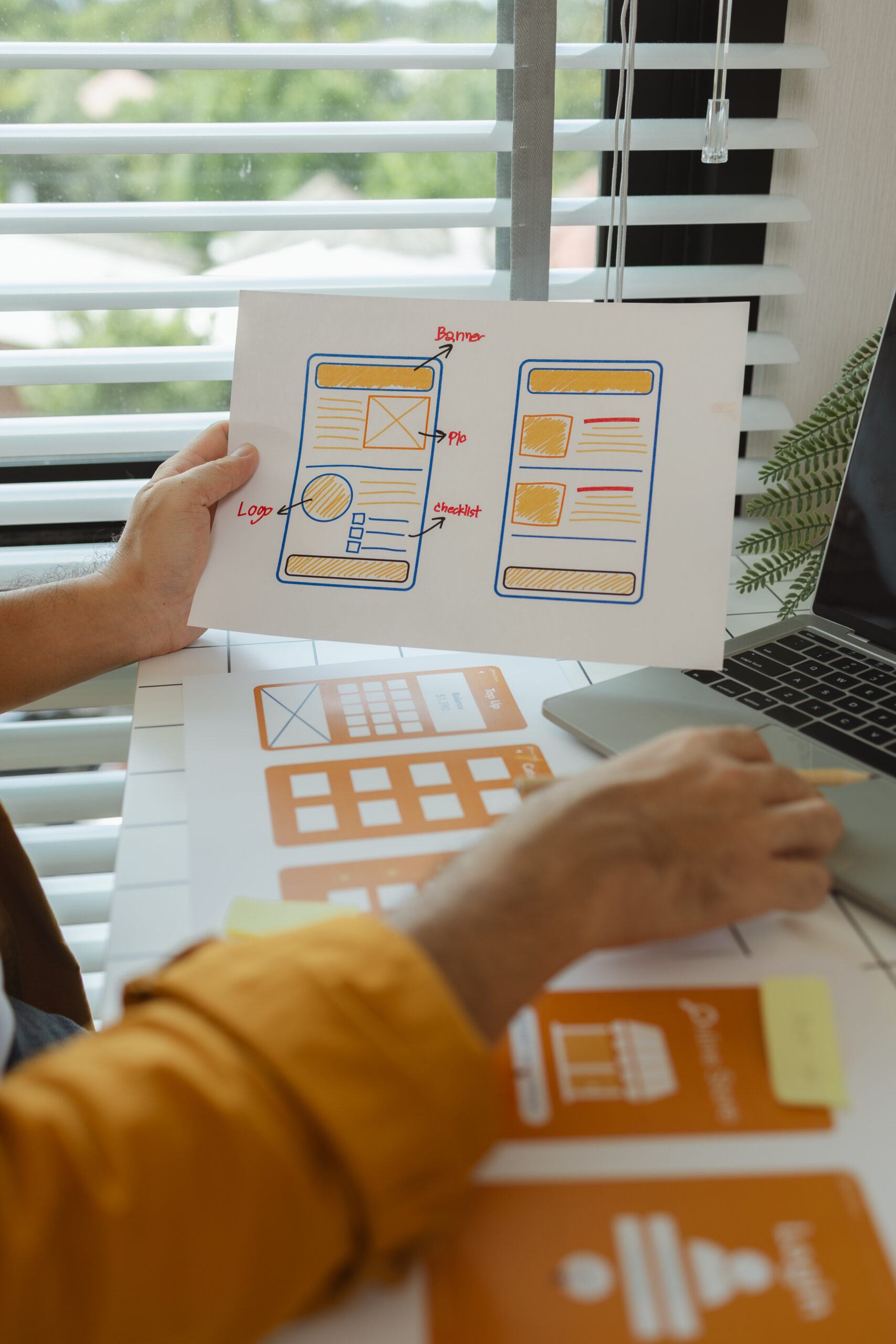 A digital product developer is working on a plan to work with research data to guide the development of a website that is as effective as possible for users, while also being visually appealing