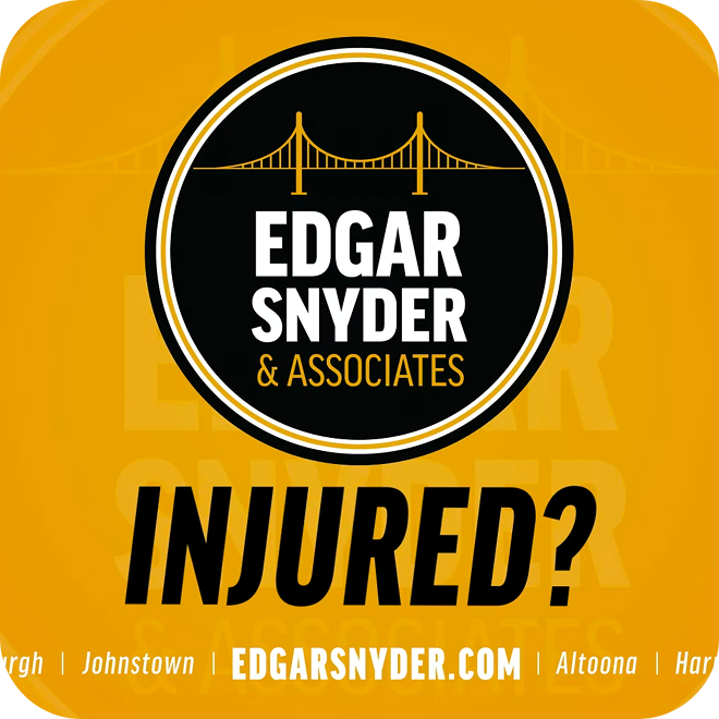 Logo of Edgar Snyder & Associates with Injured? as text